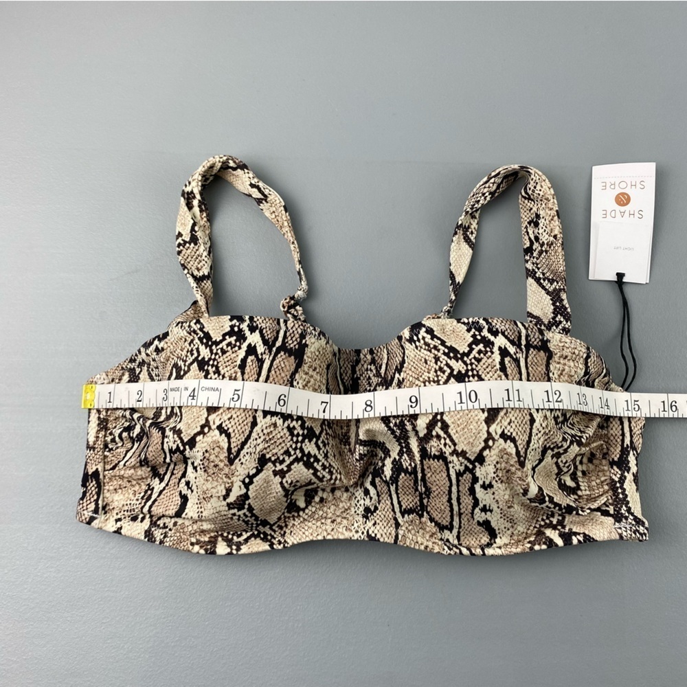 NWT Shade & Shore snake animal print push up bikini top wms sz 36B - Picture 5 of 8